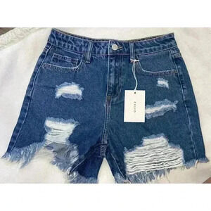 Cello Distressed Jean Shorts